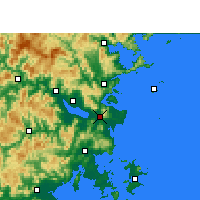 Nearby Forecast Locations - Čchang-le - Mapa