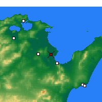 Nearby Forecast Locations - Tunis - Mapa