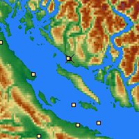 Nearby Forecast Locations - Powell River - Mapa