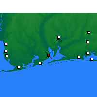 Nearby Forecast Locations - Pensacola Letiště - Mapa
