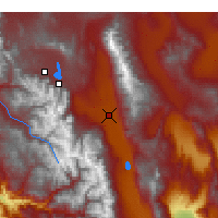 Nearby Forecast Locations - Bishop - Mapa