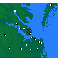 Nearby Forecast Locations - Langley Research Center - Mapa