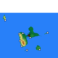 Nearby Forecast Locations - Guadeloupe - Mapa