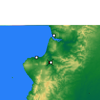 Nearby Forecast Locations - Portoviejo - Mapa