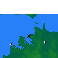 Nearby Forecast Locations - Darwin - Mapa