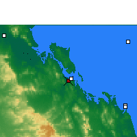 Nearby Forecast Locations - Gladstone Letiště - Mapa