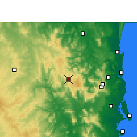 Nearby Forecast Locations - Jimna Forestry - Mapa