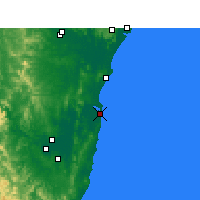 Nearby Forecast Locations - Yamba - Mapa