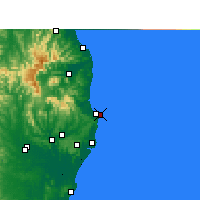 Nearby Forecast Locations - Byron Bay - Mapa
