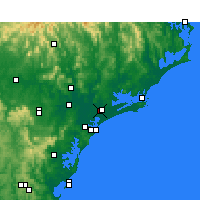 Nearby Forecast Locations - Williamtown - Mapa