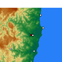 Nearby Forecast Locations - Kempsey (Letiště) - Mapa