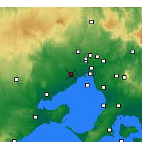 Nearby Forecast Locations - Melbourne - Mapa