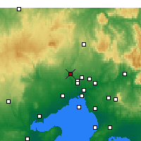 Nearby Forecast Locations - Letiště Melbourne - Mapa