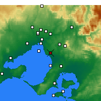 Nearby Forecast Locations - Moorabbin - Mapa