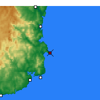 Nearby Forecast Locations - Green Cape Aws - Mapa
