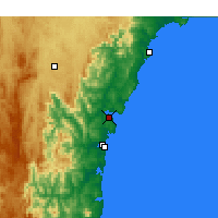 Nearby Forecast Locations - Batemans Bay - Mapa