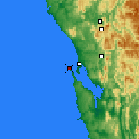 Nearby Forecast Locations - Cape Sorrell - Mapa
