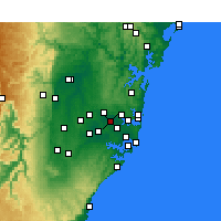 Nearby Forecast Locations - Homebush - Mapa