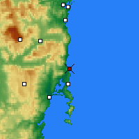 Nearby Forecast Locations - Bicheno - Mapa