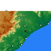 Nearby Forecast Locations - Vidžajanagaram - Mapa