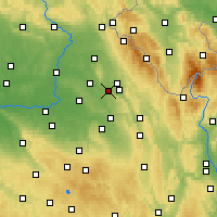 Nearby Forecast Locations - Kostelec nad Orlicí - Mapa