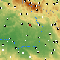Nearby Forecast Locations - Lázně Bělohrad - Mapa