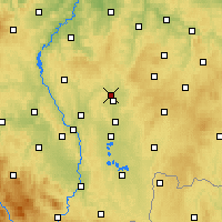 Nearby Forecast Locations - Sezimovo Ústí - Mapa