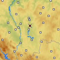 Nearby Forecast Locations - Soběslav - Mapa