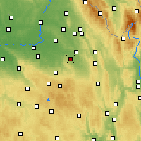 Nearby Forecast Locations - Vysoké Mýto - Mapa