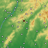 Nearby Forecast Locations - Stará Turá - Mapa