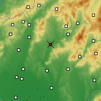 Nearby Forecast Locations - Topoľčany - Mapa