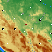 Nearby Forecast Locations - Cazin - Mapa