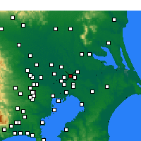 Nearby Forecast Locations - Kašiwa - Mapa