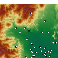 Nearby Forecast Locations - Ašikaga - Mapa