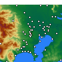 Nearby Forecast Locations - Musašino - Mapa