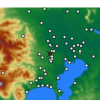 Nearby Forecast Locations - Higašikurume - Mapa