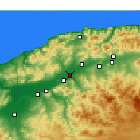 Nearby Forecast Locations - Oued Sly - Mapa