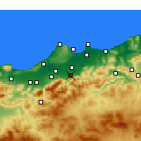 Nearby Forecast Locations - Bougara - Mapa