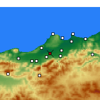 Nearby Forecast Locations - Búfarík - Mapa