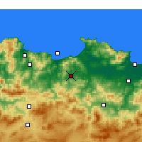 Nearby Forecast Locations - Azzaba - Mapa