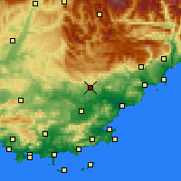Nearby Forecast Locations - Draguignan - Mapa
