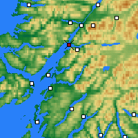 Nearby Forecast Locations - Loch Linnhe - Mapa