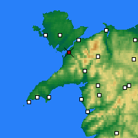 Nearby Forecast Locations - Caernarfon - Mapa