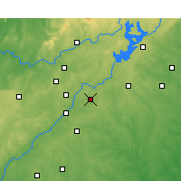 Nearby Forecast Locations - DeKalb- Peachtree (Letiště) - Mapa