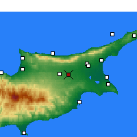 Nearby Forecast Locations - Ercan Intl. Airport - Mapa