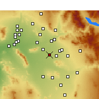 Nearby Forecast Locations - Chandler - Mapa