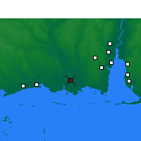 Nearby Forecast Locations - Pascagoula - Mapa