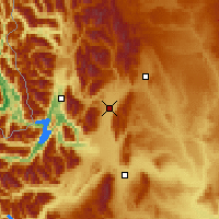 Nearby Forecast Locations - El Maitén - Mapa
