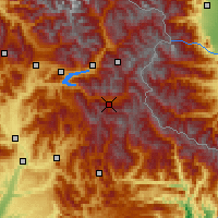 Nearby Forecast Locations - Valle de l'Ubaye - Mapa