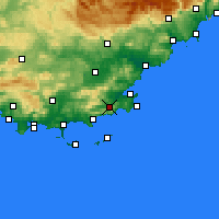 Nearby Forecast Locations - La Môle - Mapa
